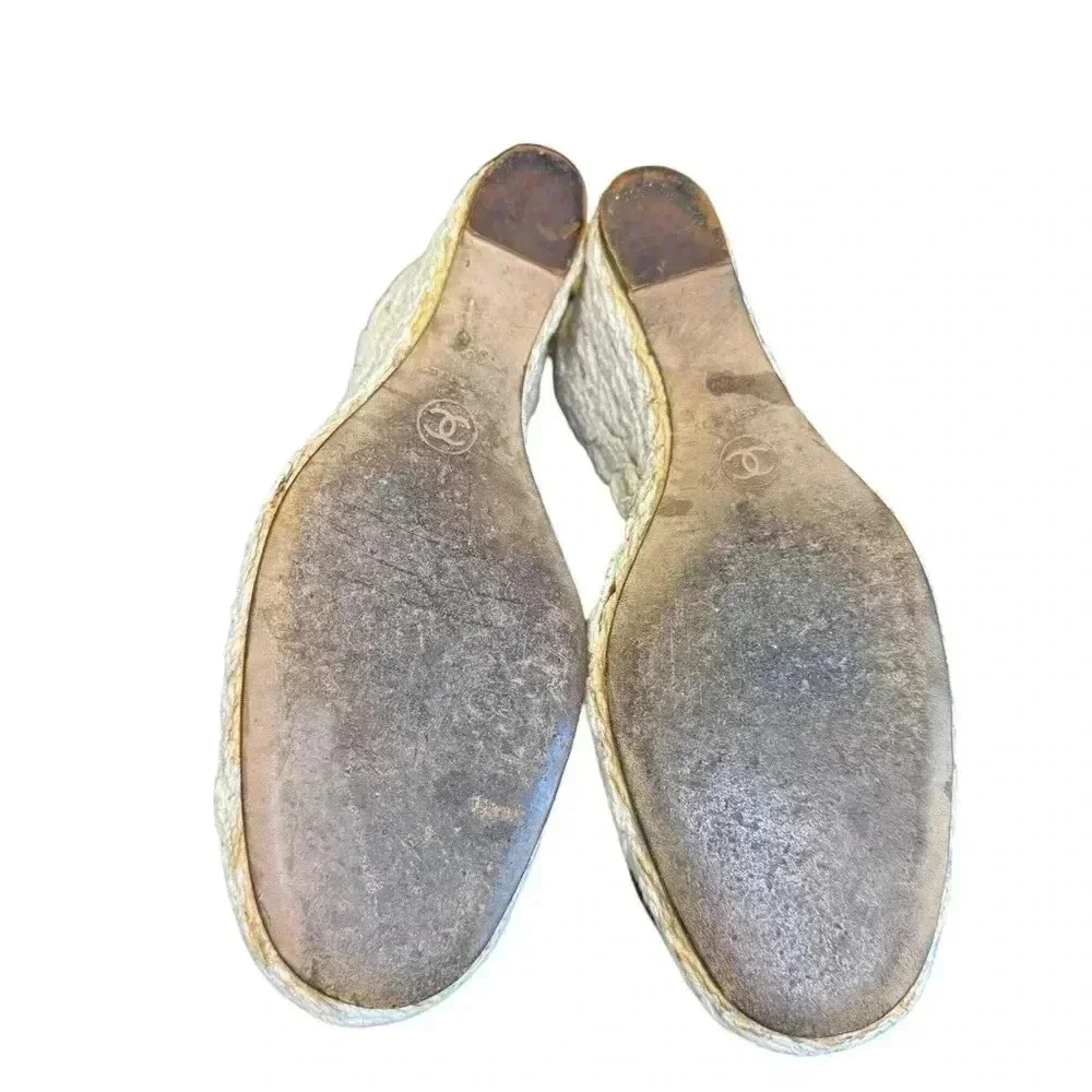 Chanel Pump Suede Upper Espadrilles.